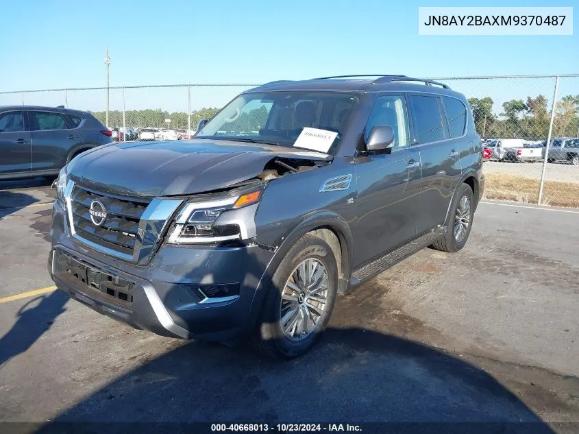 2021 Nissan Armada Sl 2Wd VIN: JN8AY2BAXM9370487 Lot: 40668013