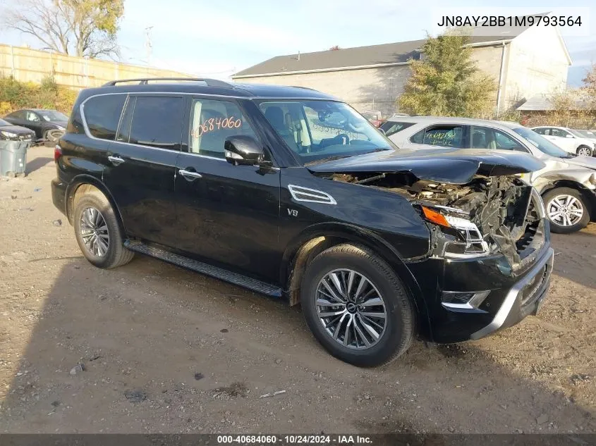 2021 Nissan Armada Sl VIN: JN8AY2BB1M9793564 Lot: 40684060