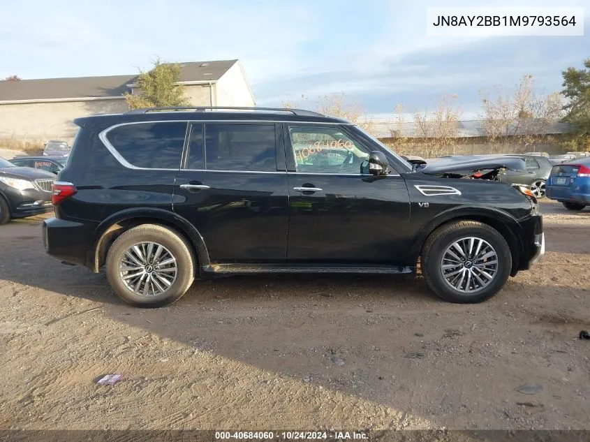 2021 Nissan Armada Sl VIN: JN8AY2BB1M9793564 Lot: 40684060