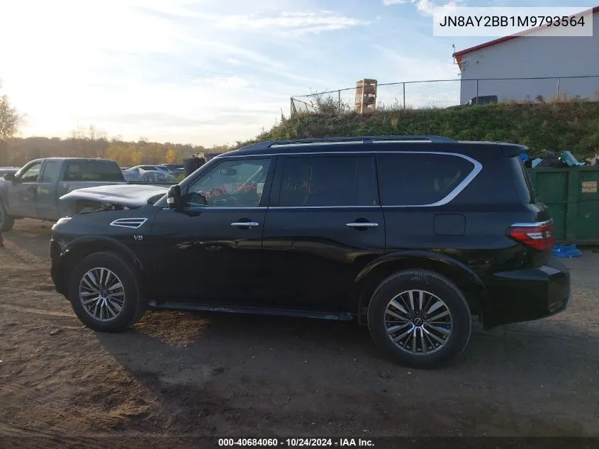 2021 Nissan Armada Sl VIN: JN8AY2BB1M9793564 Lot: 40684060