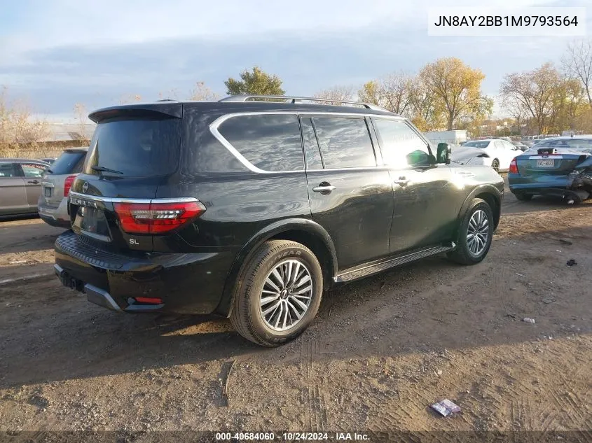 2021 Nissan Armada Sl VIN: JN8AY2BB1M9793564 Lot: 40684060