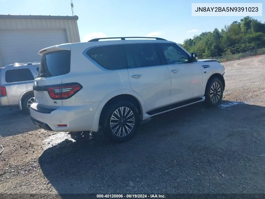 2022 Nissan Armada Sl 2Wd VIN: JN8AY2BA5N9391023 Lot: 40120006