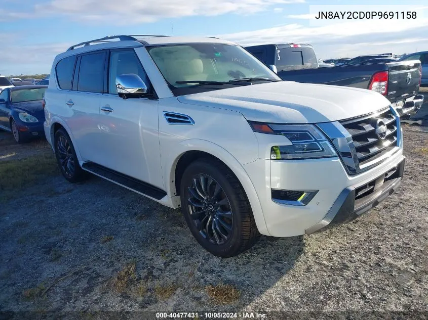 2023 Nissan Armada Platinum VIN: JN8AY2CD0P9691158 Lot: 40477431