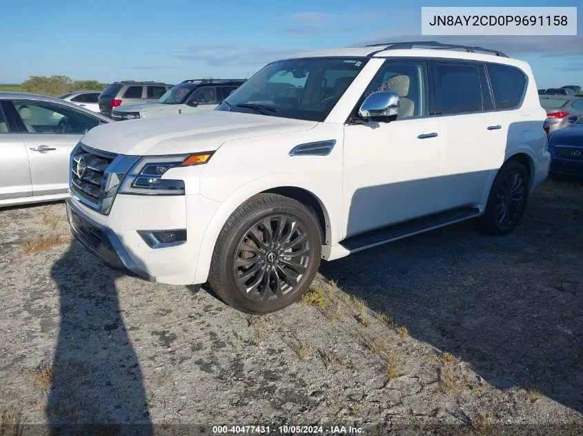 2023 Nissan Armada Platinum VIN: JN8AY2CD0P9691158 Lot: 40477431