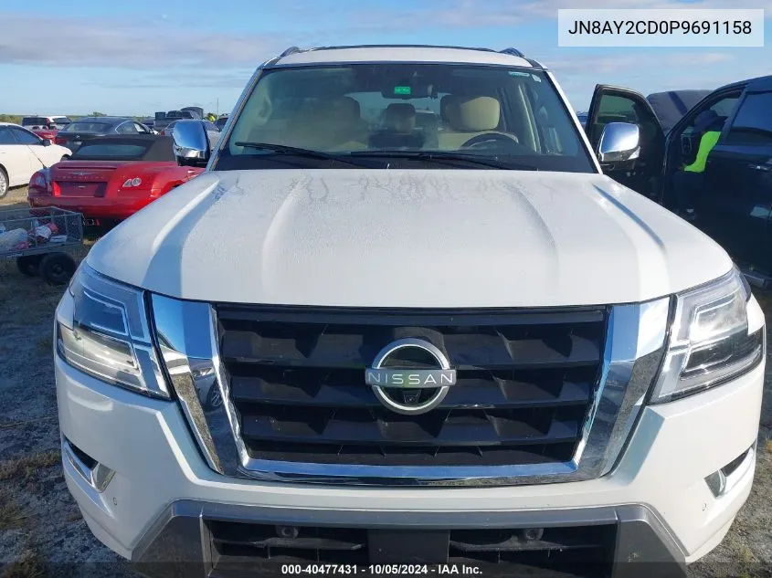 2023 Nissan Armada Platinum VIN: JN8AY2CD0P9691158 Lot: 40477431