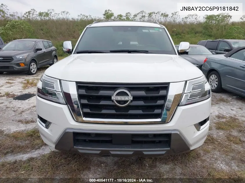 2023 Nissan Armada Platinum 2Wd VIN: JN8AY2CC6P9181842 Lot: 40541177