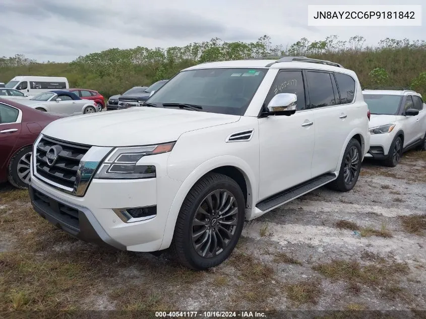 2023 Nissan Armada Platinum 2Wd VIN: JN8AY2CC6P9181842 Lot: 40541177