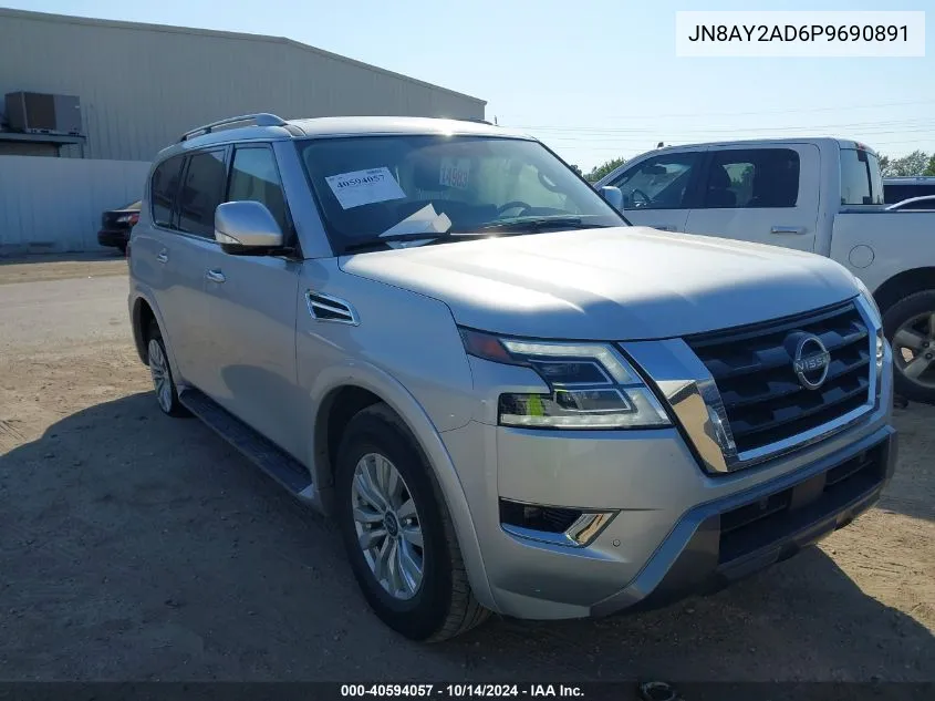 2023 Nissan Armada Sv 4Wd VIN: JN8AY2AD6P9690891 Lot: 40594057