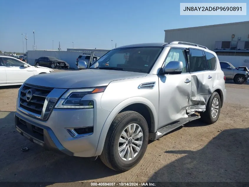 2023 Nissan Armada Sv 4Wd VIN: JN8AY2AD6P9690891 Lot: 40594057