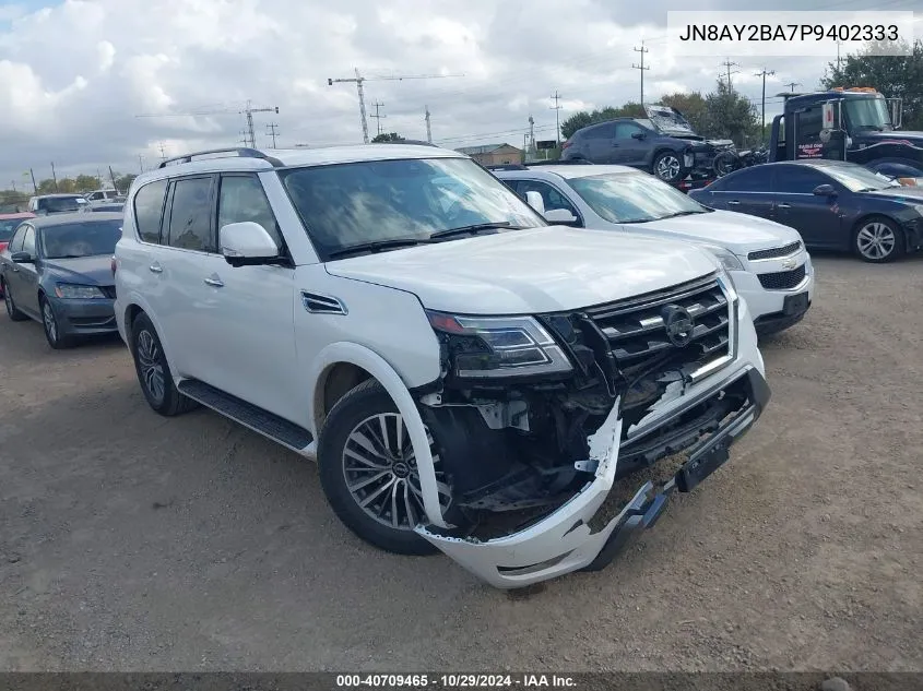 2023 Nissan Armada Sl 2Wd VIN: JN8AY2BA7P9402333 Lot: 40709465