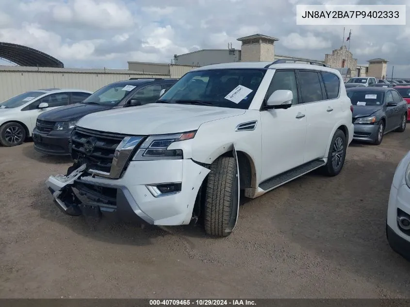 2023 Nissan Armada Sl 2Wd VIN: JN8AY2BA7P9402333 Lot: 40709465