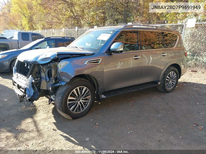 2023 Nissan Armada Sl 4Wd VIN: JN8AY2BD7P9691949 Lot: 40809170