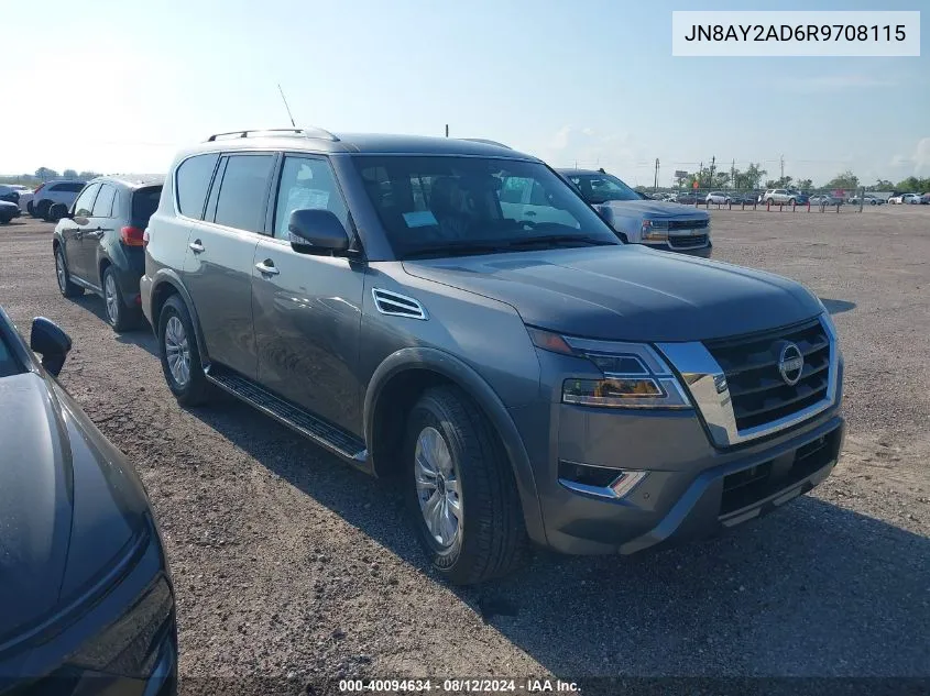 2024 Nissan Armada Sv 4Wd VIN: JN8AY2AD6R9708115 Lot: 40094634