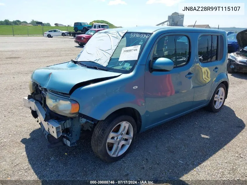 2009 Nissan Cube 1.8Sl VIN: JN8AZ28R99T115107 Lot: 39888746