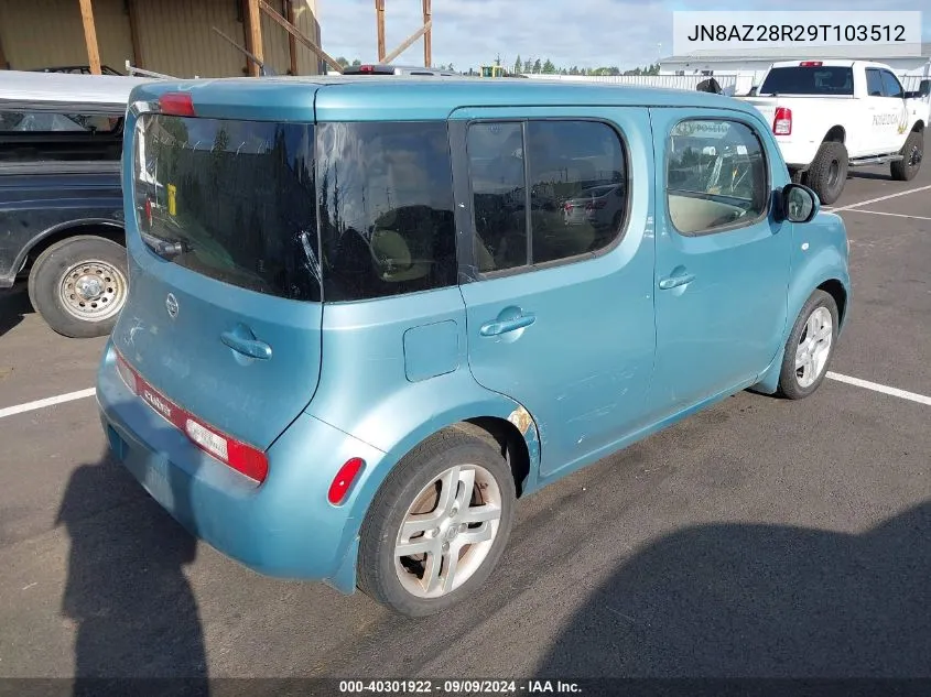 2009 Nissan Cube 1.8Sl VIN: JN8AZ28R29T103512 Lot: 40301922