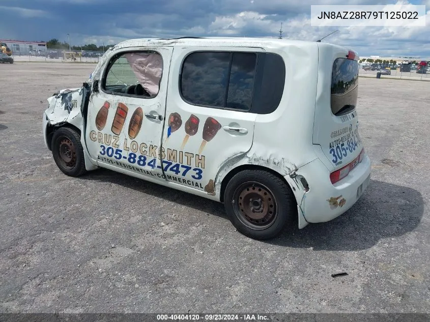 2009 Nissan Cube S/Sl VIN: JN8AZ28R79T125022 Lot: 40404120