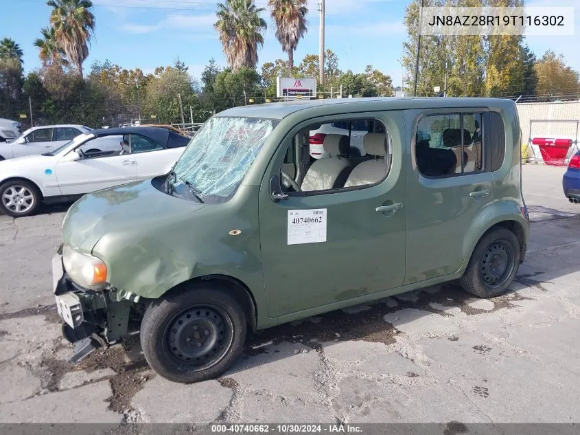 2009 Nissan Cube 1.8S VIN: JN8AZ28R19T116302 Lot: 40740662