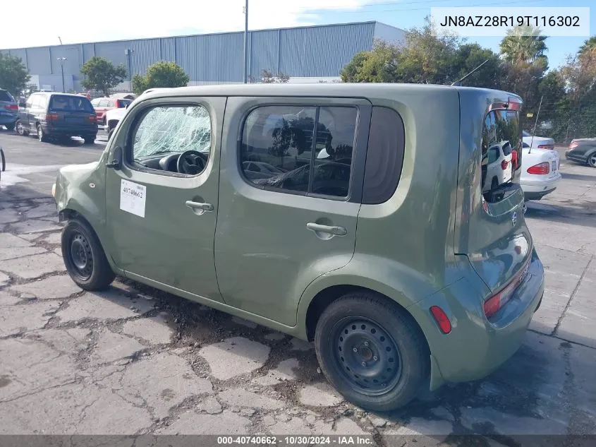 2009 Nissan Cube 1.8S VIN: JN8AZ28R19T116302 Lot: 40740662