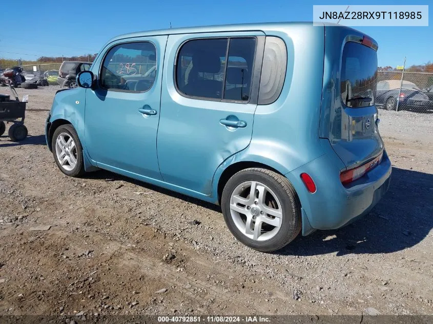 2009 Nissan Cube 1.8Sl VIN: JN8AZ28RX9T118985 Lot: 40792851