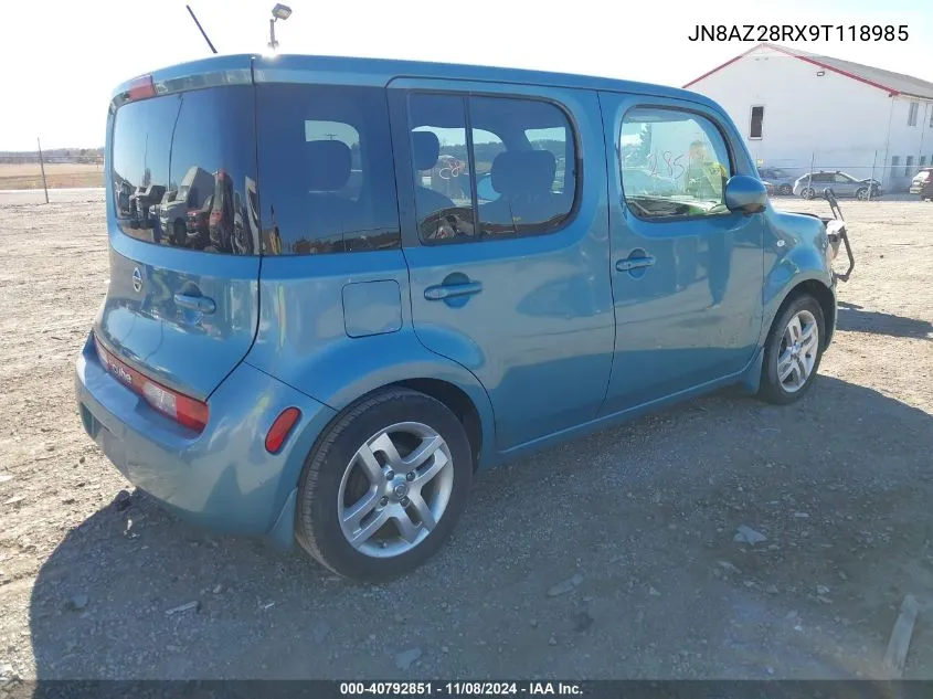 2009 Nissan Cube 1.8Sl VIN: JN8AZ28RX9T118985 Lot: 40792851