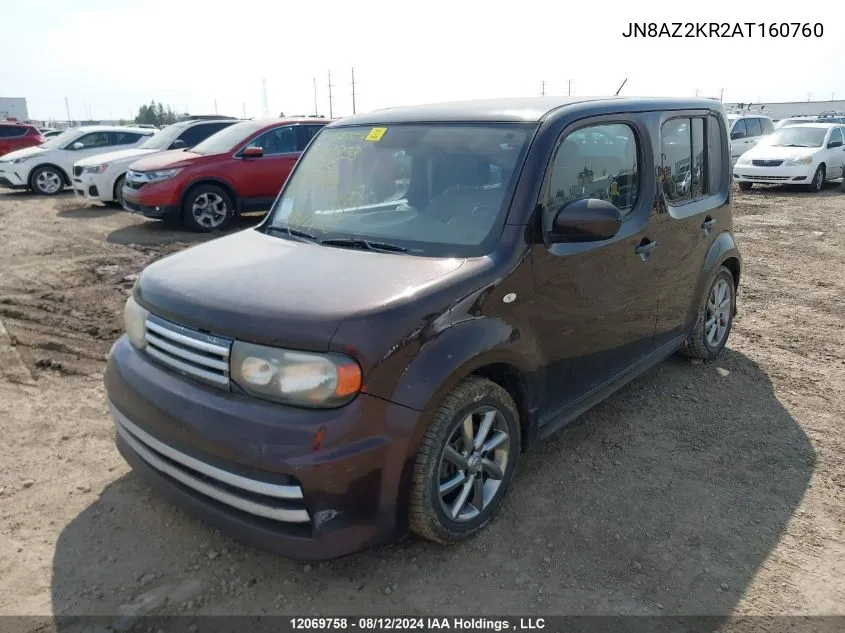 2010 Nissan Cube 1.8 Krom VIN: JN8AZ2KR2AT160760 Lot: 12069758