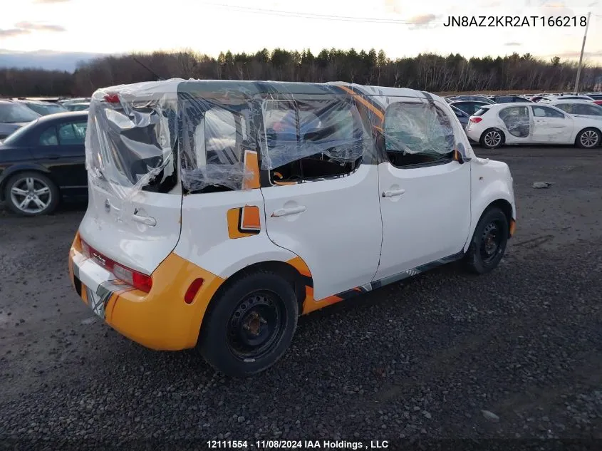 2010 Nissan Cube S/Sl/Krom VIN: JN8AZ2KR2AT166218 Lot: 12111554