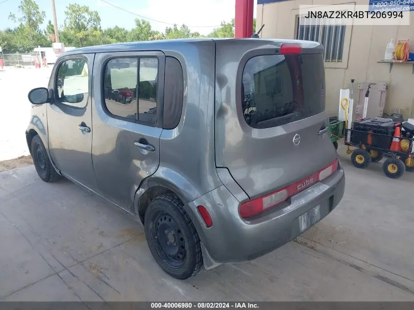 JN8AZ2KR4BT206994 2011 Nissan Cube 1.8S