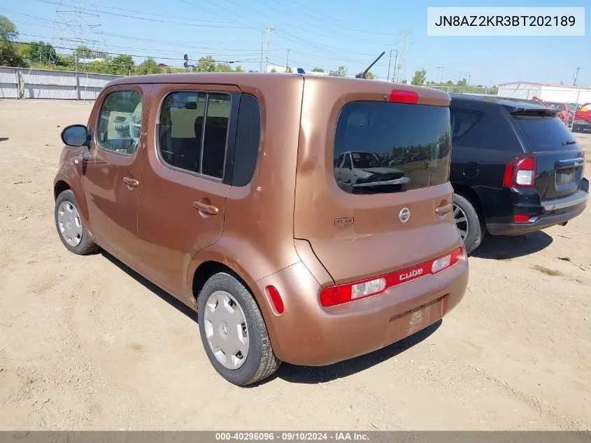 2011 Nissan Cube 1.8S VIN: JN8AZ2KR3BT202189 Lot: 40296096