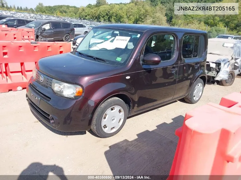 2011 Nissan Cube S/Sl/Krom VIN: JN8AZ2KR4BT205165 Lot: 40350850