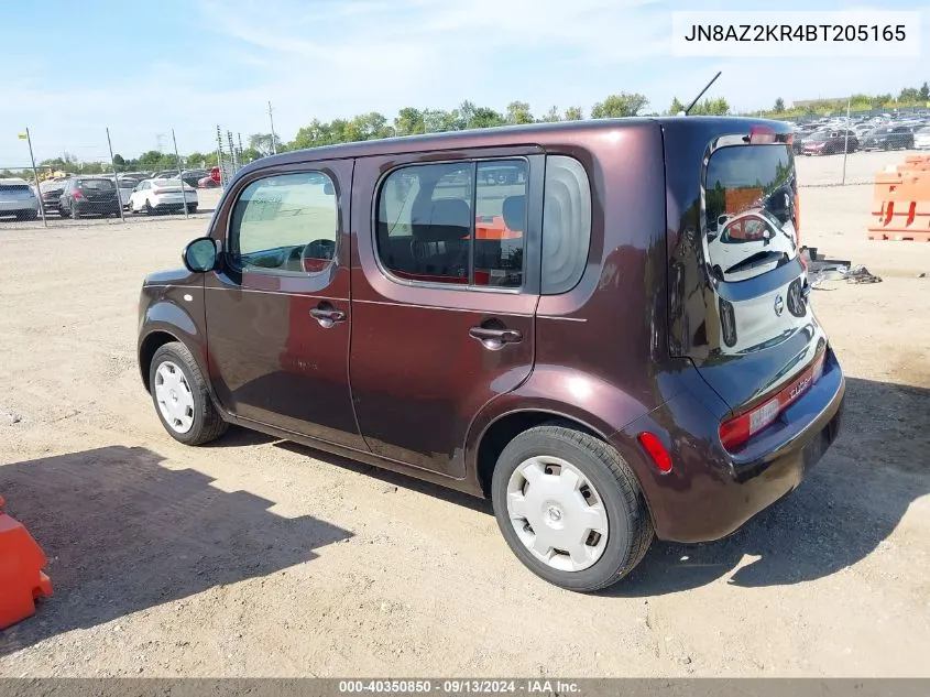 2011 Nissan Cube S/Sl/Krom VIN: JN8AZ2KR4BT205165 Lot: 40350850