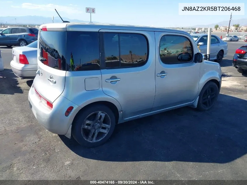 2011 Nissan Cube 1.8Sl VIN: JN8AZ2KR5BT206468 Lot: 40474165