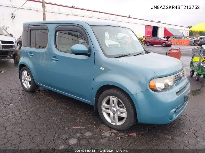 2011 Nissan Cube 1.8Sl VIN: JN8AZ2KR4BT213752 Lot: 40616418