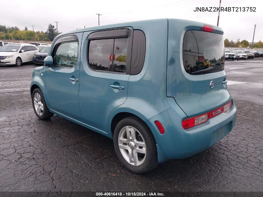 2011 Nissan Cube 1.8Sl VIN: JN8AZ2KR4BT213752 Lot: 40616418