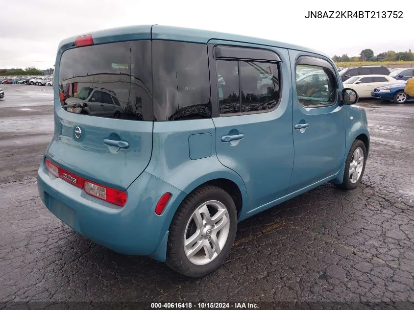 2011 Nissan Cube 1.8Sl VIN: JN8AZ2KR4BT213752 Lot: 40616418