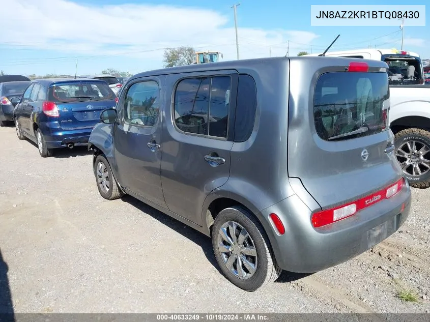 2011 Nissan Cube 1.8S VIN: JN8AZ2KR1BTQ08430 Lot: 40633249