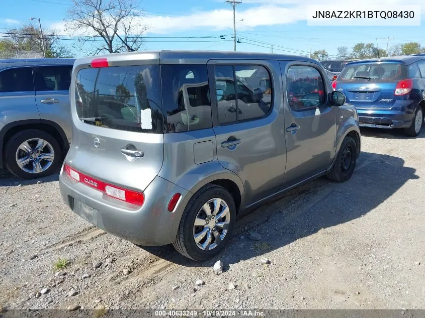 2011 Nissan Cube 1.8S VIN: JN8AZ2KR1BTQ08430 Lot: 40633249