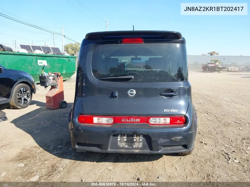 2011 Nissan Cube 1.8 Krom VIN: JN8AZ2KR1BT202417 Lot: 40638978