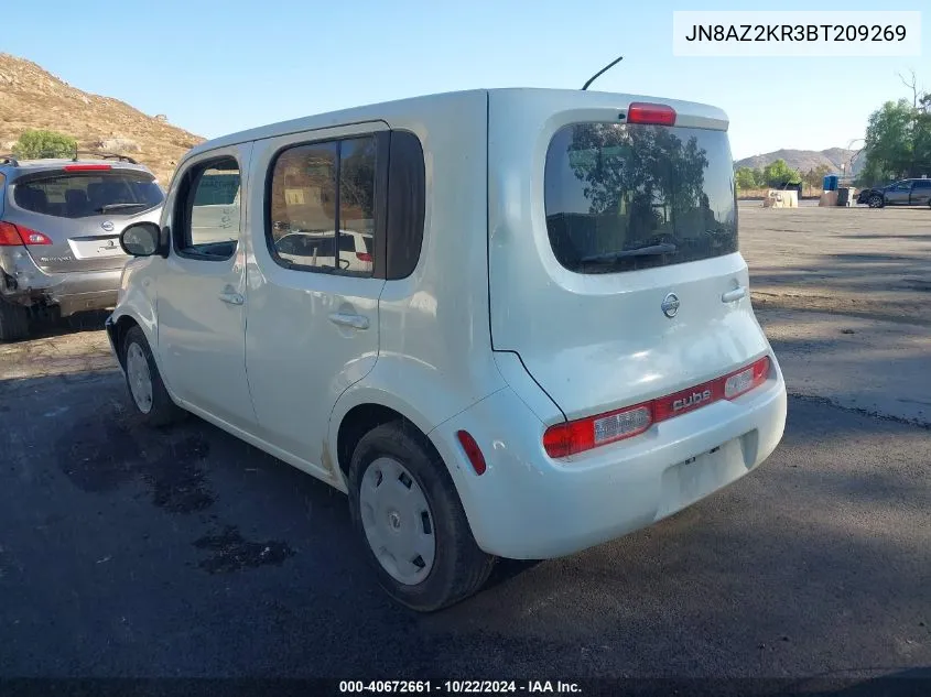 2011 Nissan Cube 1.8S VIN: JN8AZ2KR3BT209269 Lot: 40672661