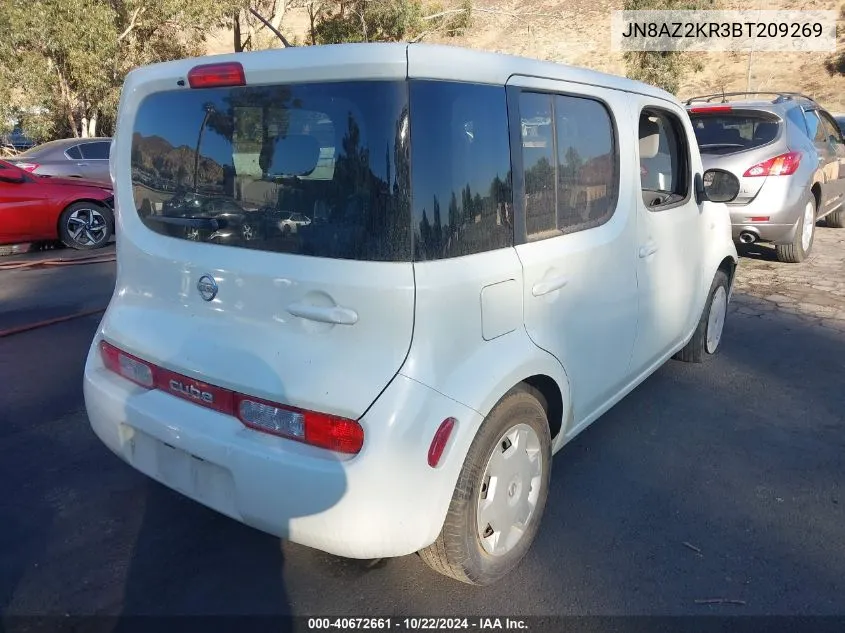 2011 Nissan Cube 1.8S VIN: JN8AZ2KR3BT209269 Lot: 40672661