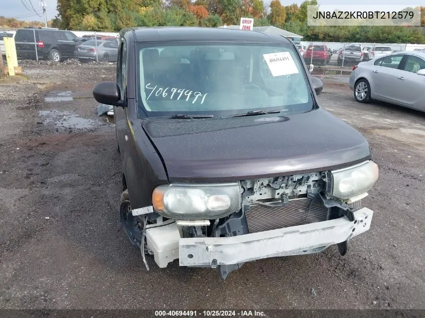 2011 Nissan Cube 1.8S VIN: JN8AZ2KR0BT212579 Lot: 40694491