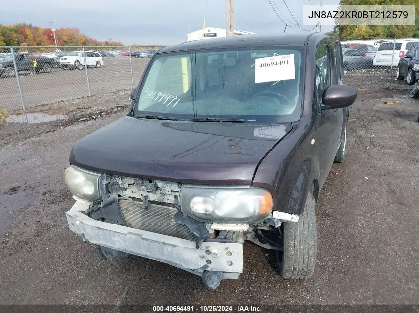 2011 Nissan Cube 1.8S VIN: JN8AZ2KR0BT212579 Lot: 40694491