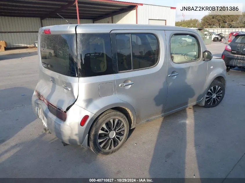 2011 Nissan Cube 1.8S VIN: JN8AZ2KR0BT201386 Lot: 40710827