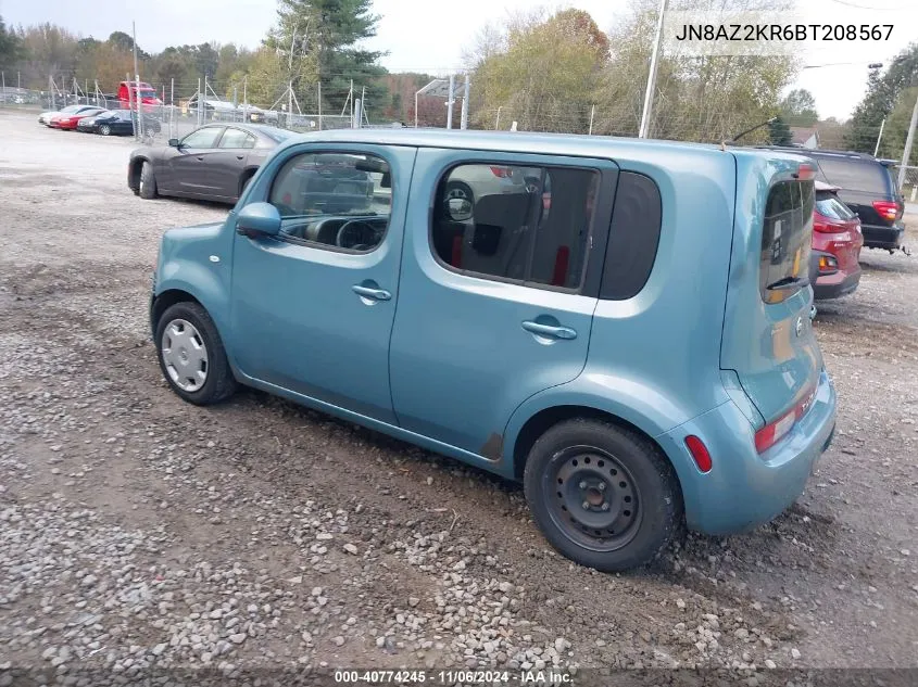 2011 Nissan Cube 1.8S VIN: JN8AZ2KR6BT208567 Lot: 40774245