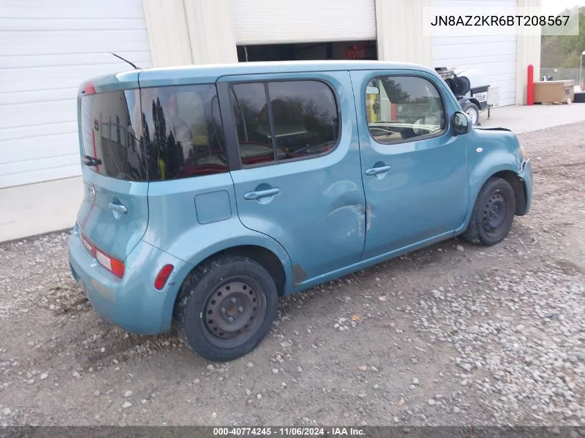 2011 Nissan Cube 1.8S VIN: JN8AZ2KR6BT208567 Lot: 40774245