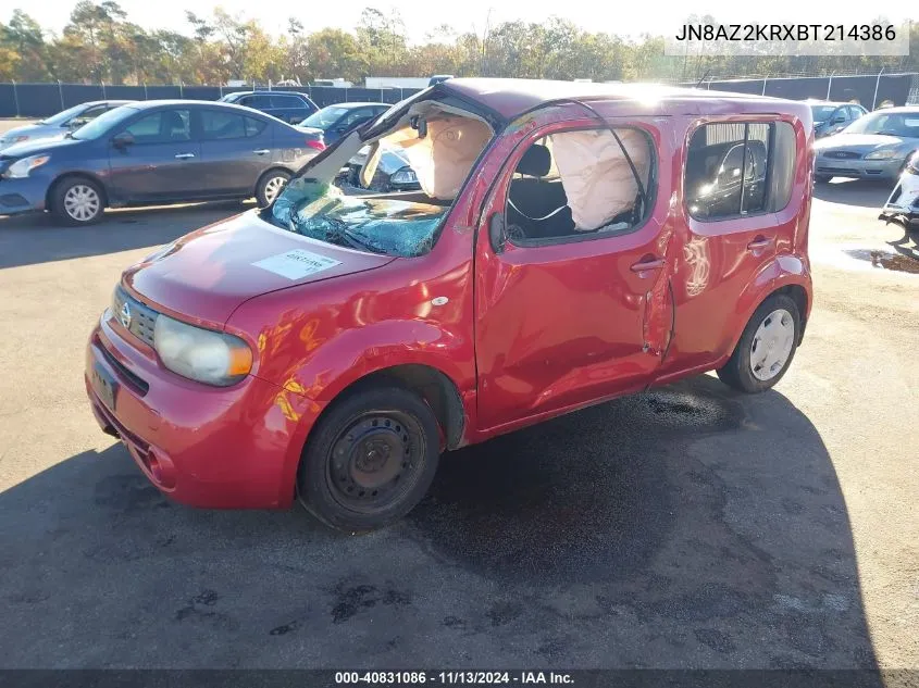 2011 Nissan Cube 1.8S VIN: JN8AZ2KRXBT214386 Lot: 40831086