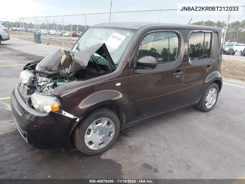 2011 Nissan Cube 1.8S VIN: JN8AZ2KR0BT212033 Lot: 40879200