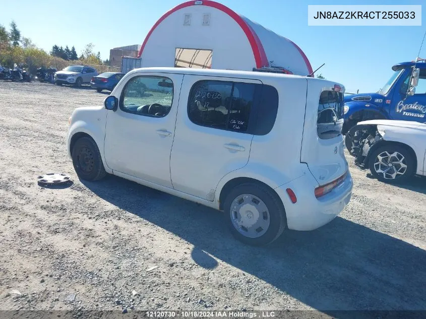 2012 Nissan Cube 1.8 S VIN: JN8AZ2KR4CT255033 Lot: 12120730