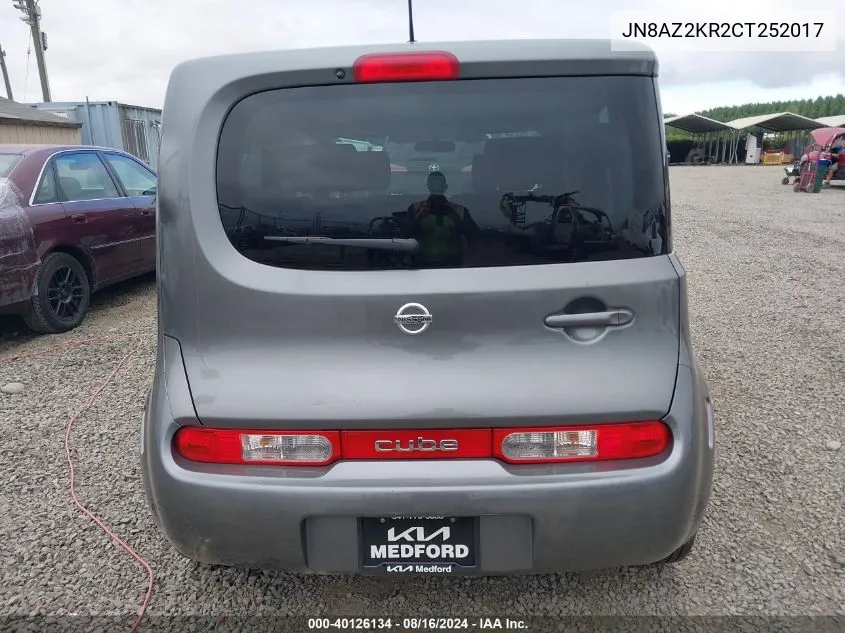 2012 Nissan Cube 1.8 S VIN: JN8AZ2KR2CT252017 Lot: 40126134