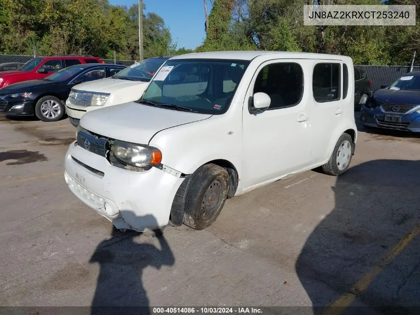 2012 Nissan Cube 1.8 S VIN: JN8AZ2KRXCT253240 Lot: 40514086