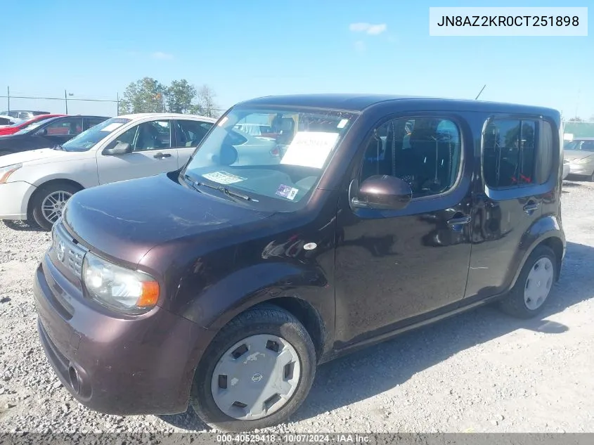 2012 Nissan Cube 1.8 S VIN: JN8AZ2KR0CT251898 Lot: 40529418